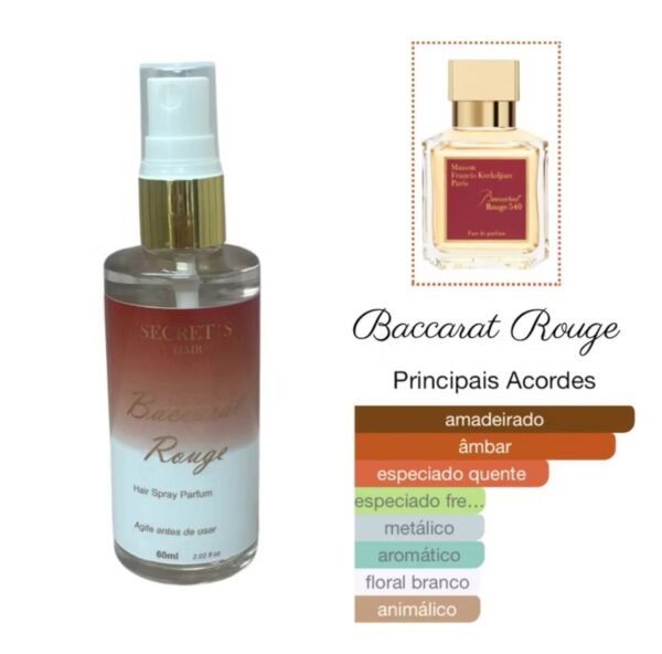Perfume para cabelo Bacarat Rouge
